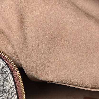 Gucci GG Supreme Monogram Large Linea A Hobo Light Brown 8 of 11