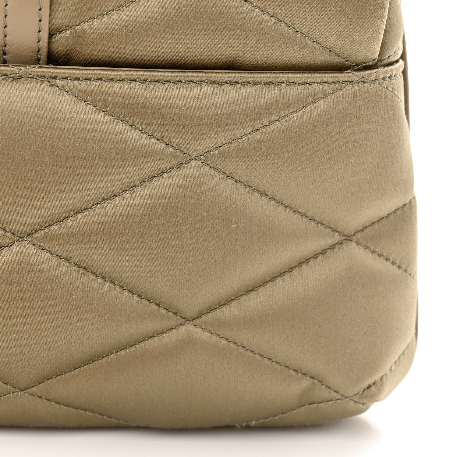 Saint Laurent Satin Quilted Le 57 Diamond Shoulder Bag Mouse 11 of 15