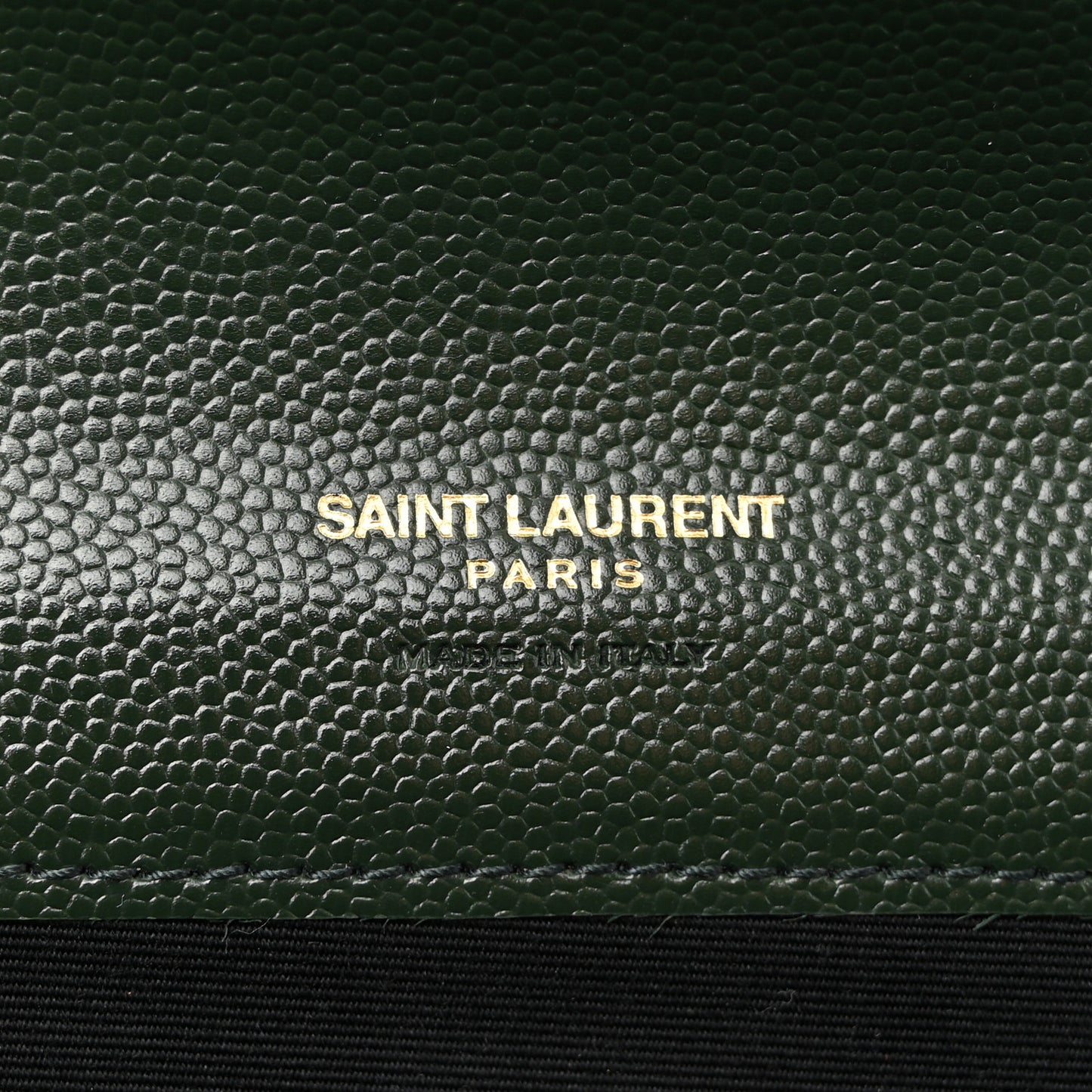 Grain De Poudre Textured Mixed Matelasse Triquilt Monogram Clutch Vert Fonce