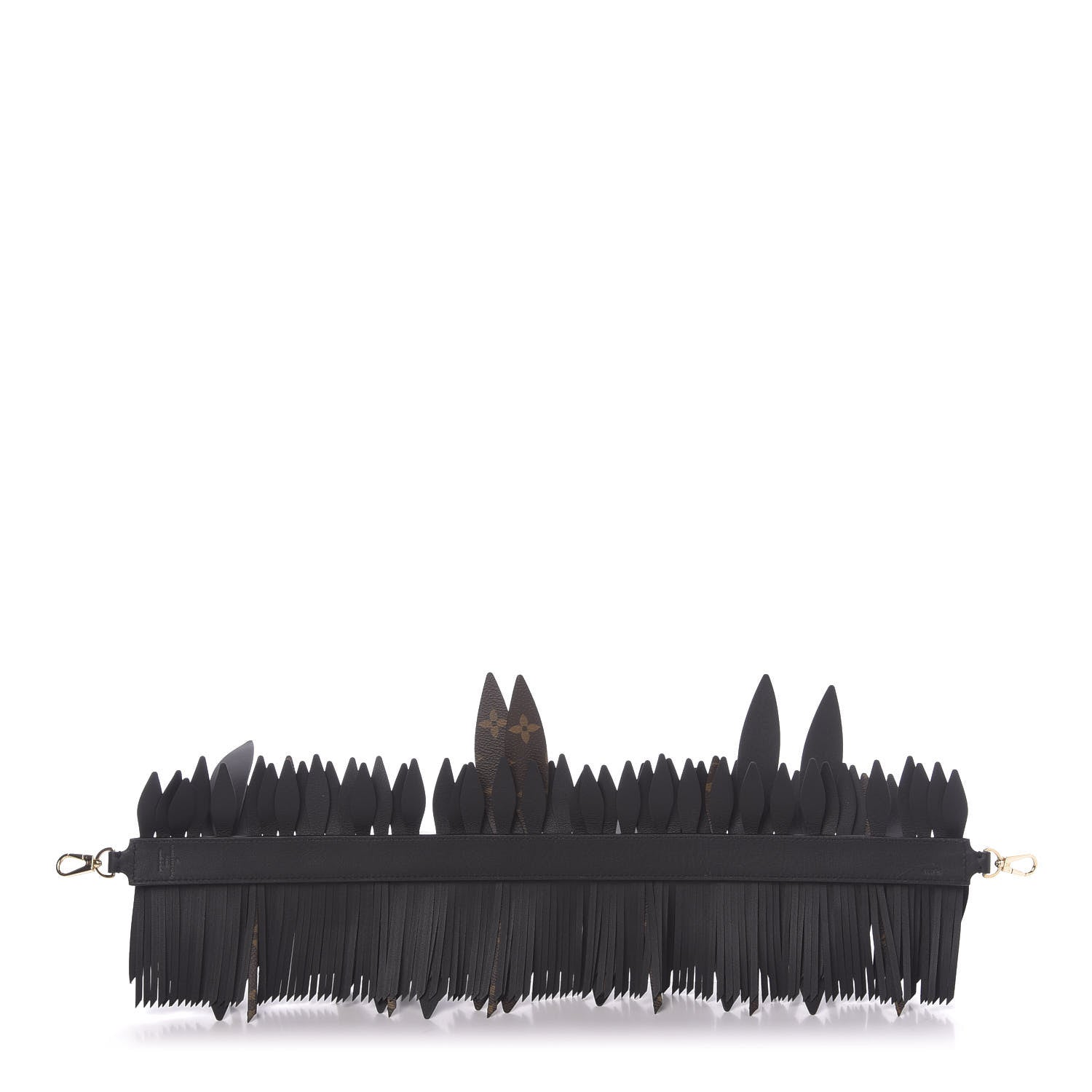 Louis Vuitton Reverse Monogram Fringes Bandouliere Shoulder Strap PM Black 2 of 5