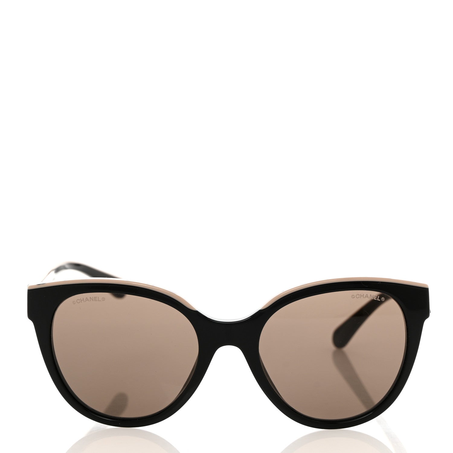 Chanel Acetate CC Butterfly Sunglasses 5414 Black Beige 2 of 8