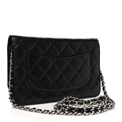 Chanel Lambskin Quilted Wallet On Chain WOC Black 3 of 11