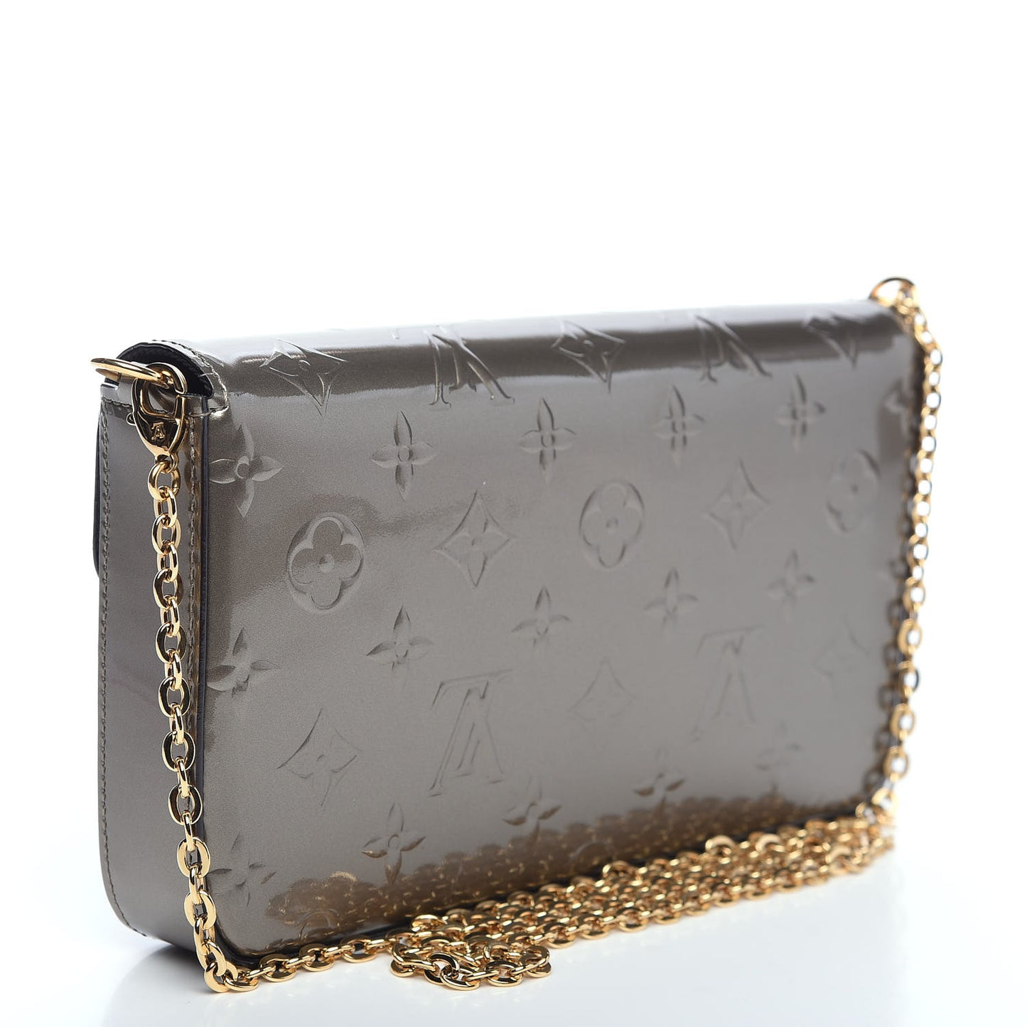 Vernis Felicie Pochette Chain Wallet Champagne Metallise