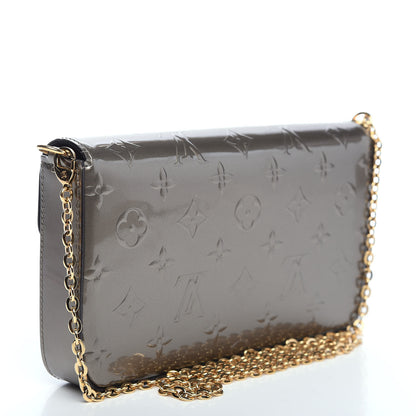 Louis Vuitton Vernis Felicie Pochette Chain Wallet Champagne Metallise 2 of 9