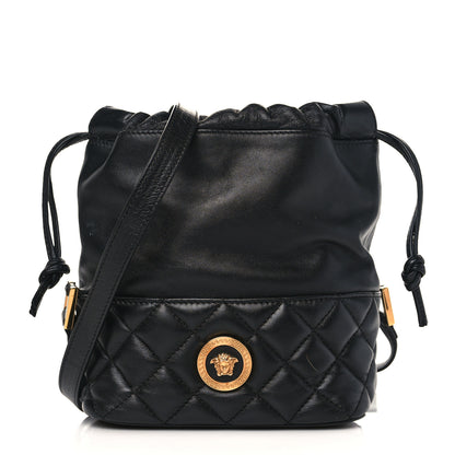Versace Nappa Quilted Medusa Bucket Bag Black 1 of 8