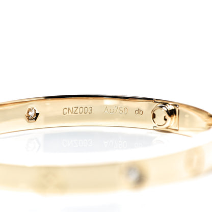 Cartier 18K Yellow Gold 4 Diamond LOVE Bracelet 16 7 of 7