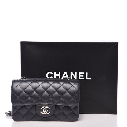 Chanel Iridescent Calfskin Quilted Mini Rectangular Flap Charcoal 11 of 11