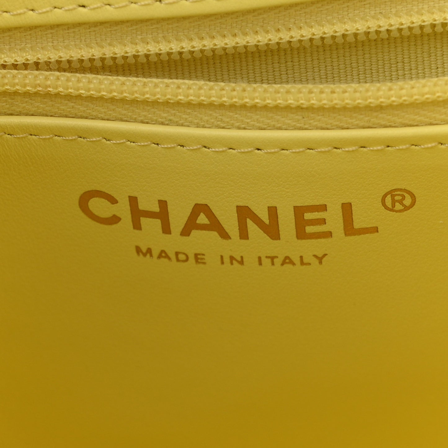 Shiny Aged Calfskin Quilted Nano Kelly Shopper Light Yellow