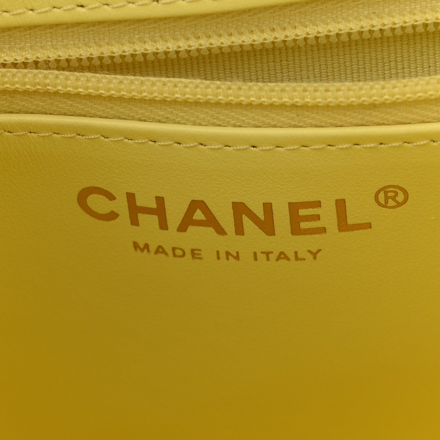 Chanel Shiny Aged Calfskin Quilted Nano Kelly Shopper Light Yellow 6 of 11