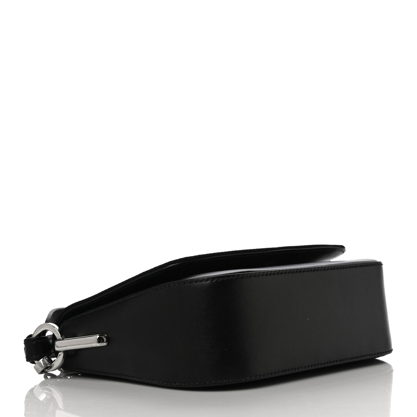 Nylon Calfskin Identity Shoulder Bag Black
