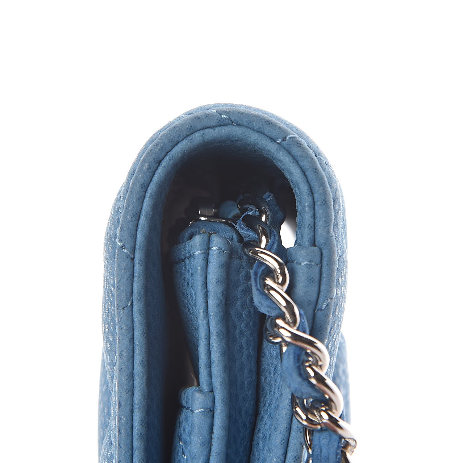 Chanel Iridescent Caviar Quilted Wallet On Chain WOC Blue 13 of 13
