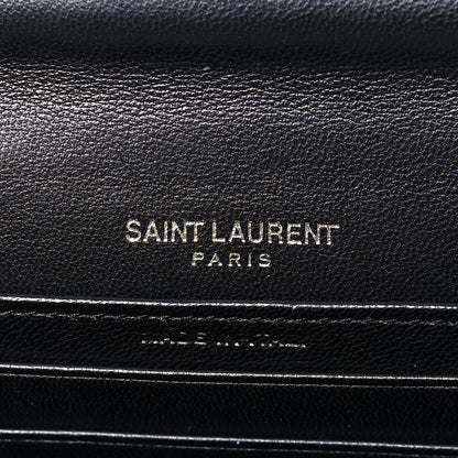 Saint Laurent Metallic Ayers Monogram Toy Kate Strap Wallet Blue Black 5 of 7