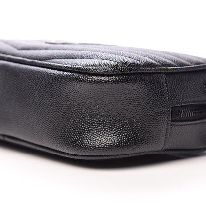 Saint Laurent Grain De Poudre Matelasse Monogram Mini Lou Camera Bag Black 9 of 11
