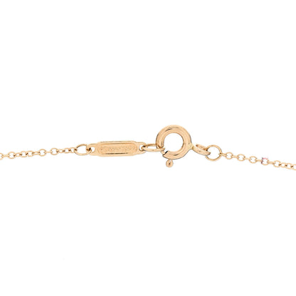 Tiffany 18K Yellow Gold Mini Heart Key Pendant Necklace 4 of 5