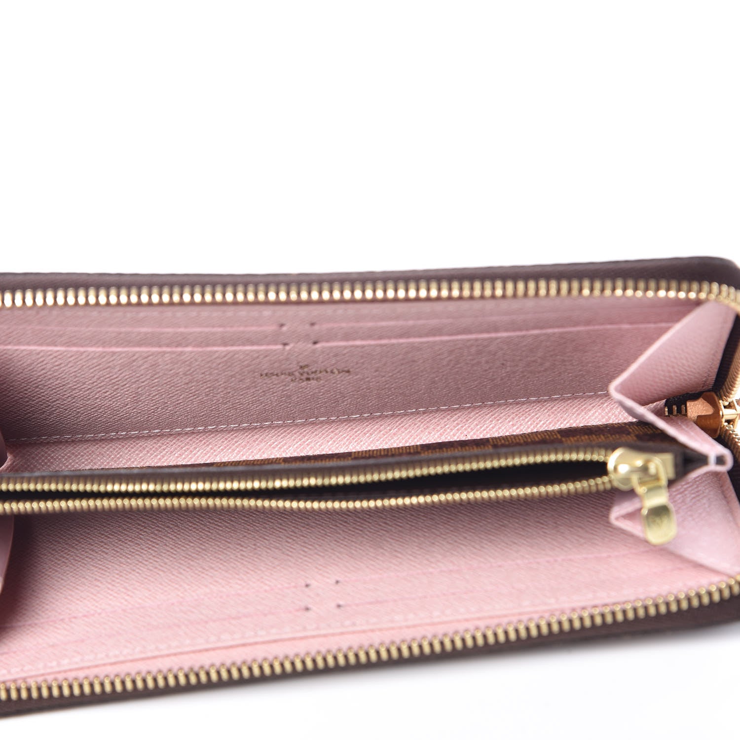 Louis Vuitton Damier Ebene Clemence Wallet Rose Ballerine 5 of 7