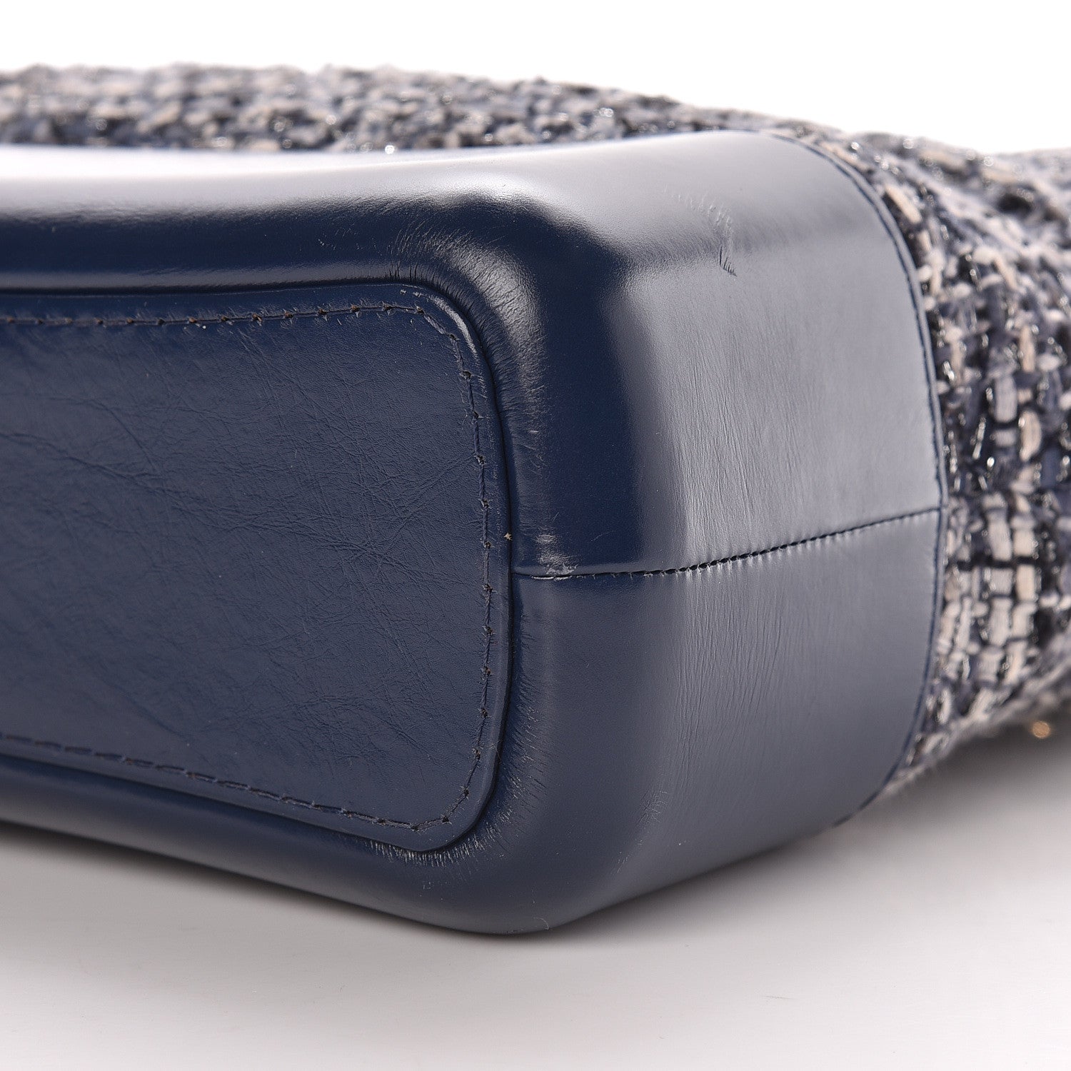 Chanel Tweed Calfskin Quilted Medium Gabrielle Hobo Navy 10 of 12
