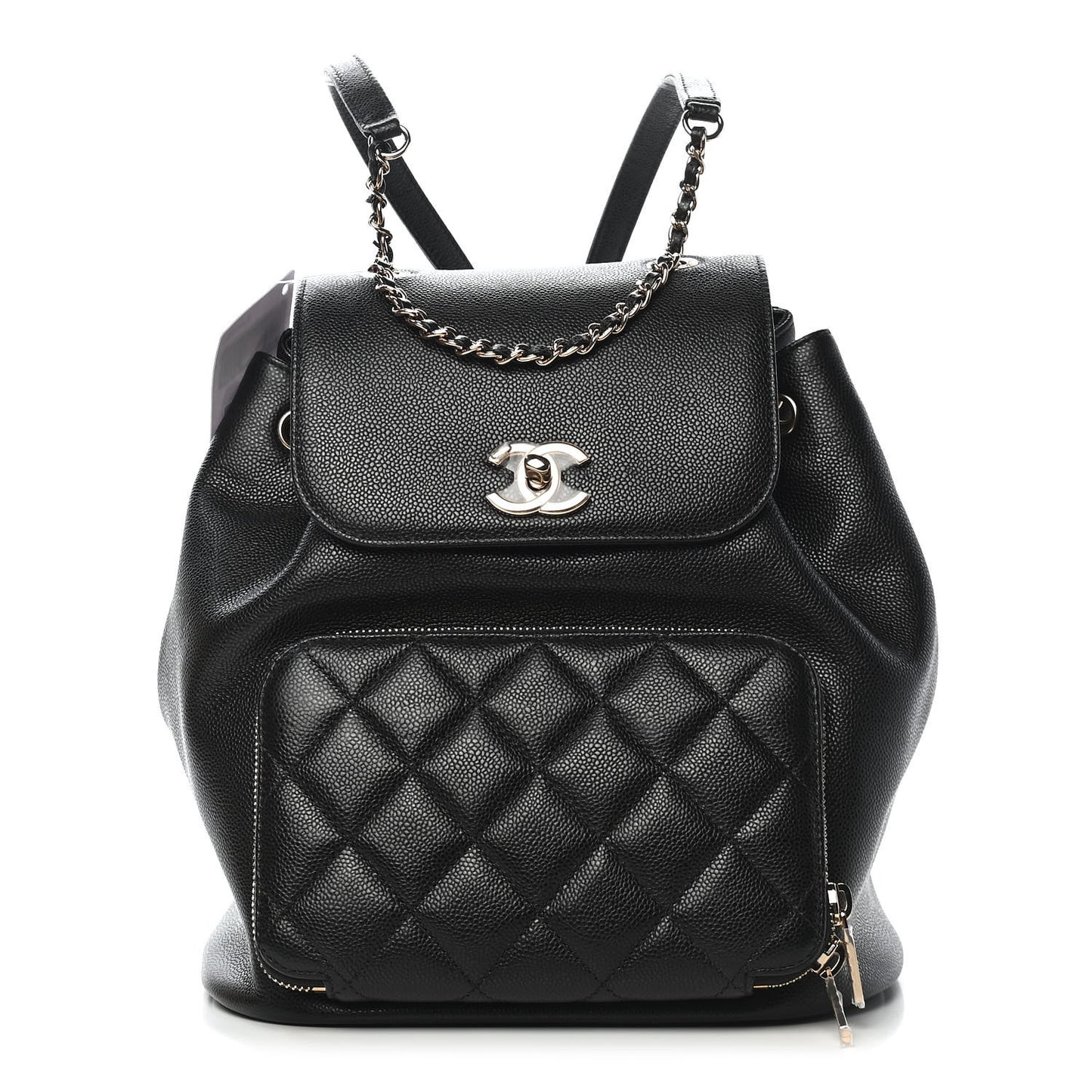 Caviar Quilted Business Affinity Backpack Black