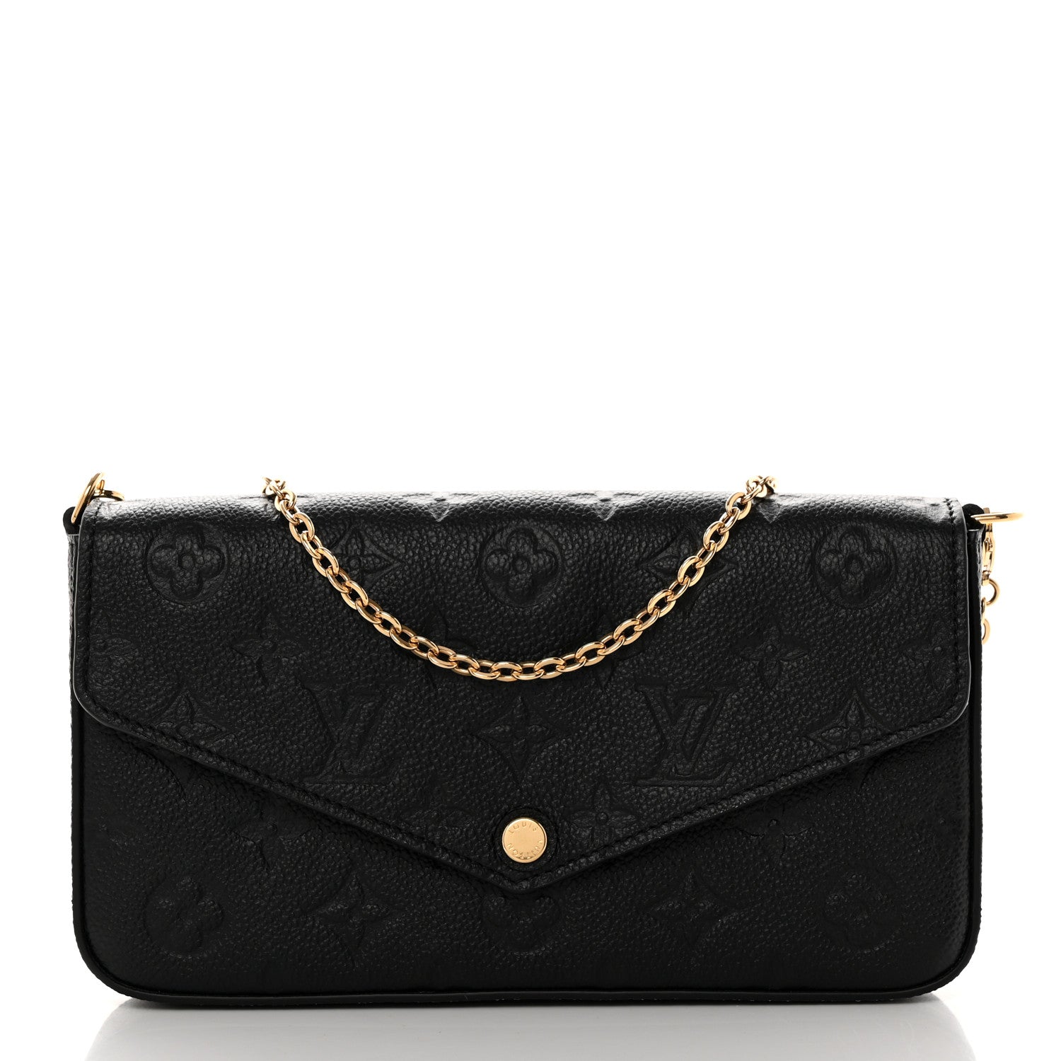 Louis Vuitton Empreinte Pochette Felicie Chain Wallet Black 2 of 9