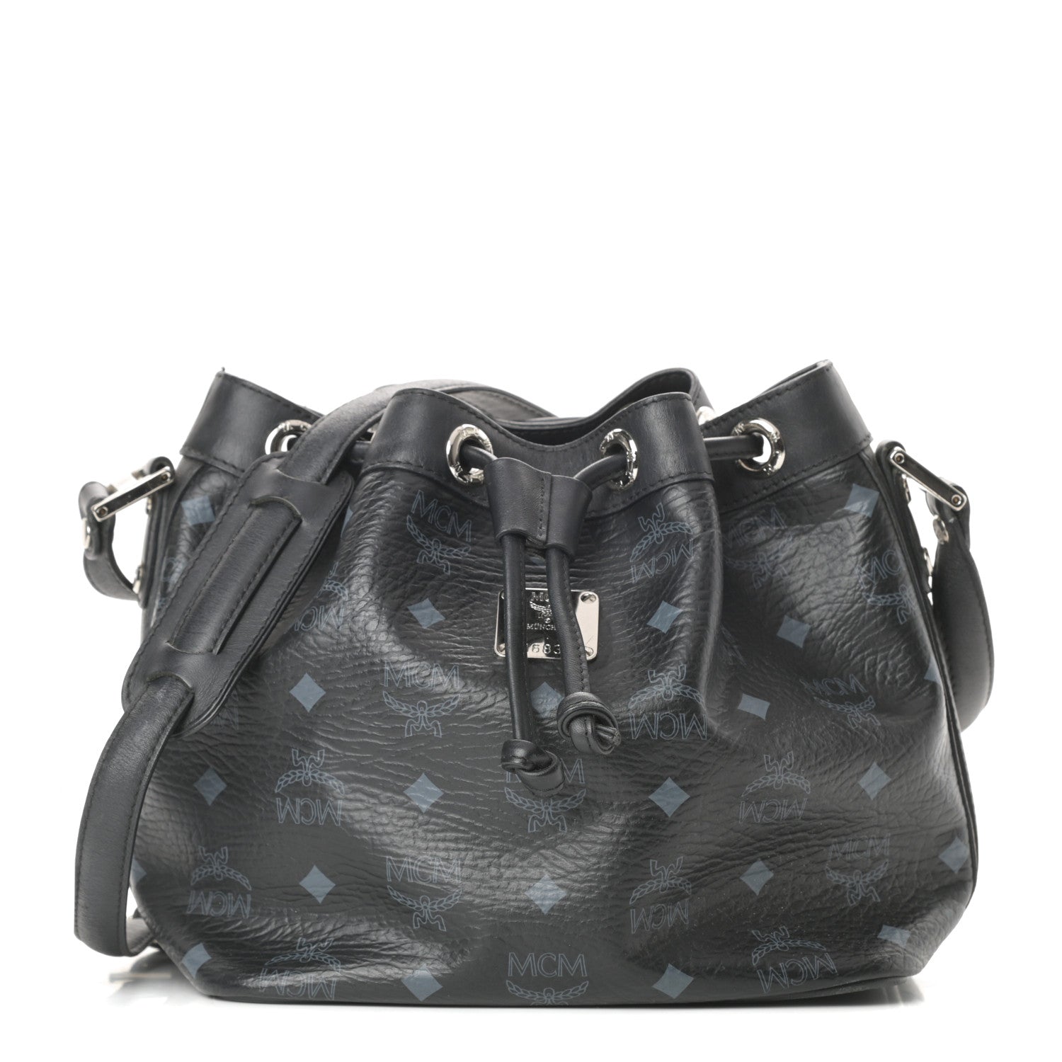 MCM Visetos Essential Drawstring Bucket Bag Black 1 of 14