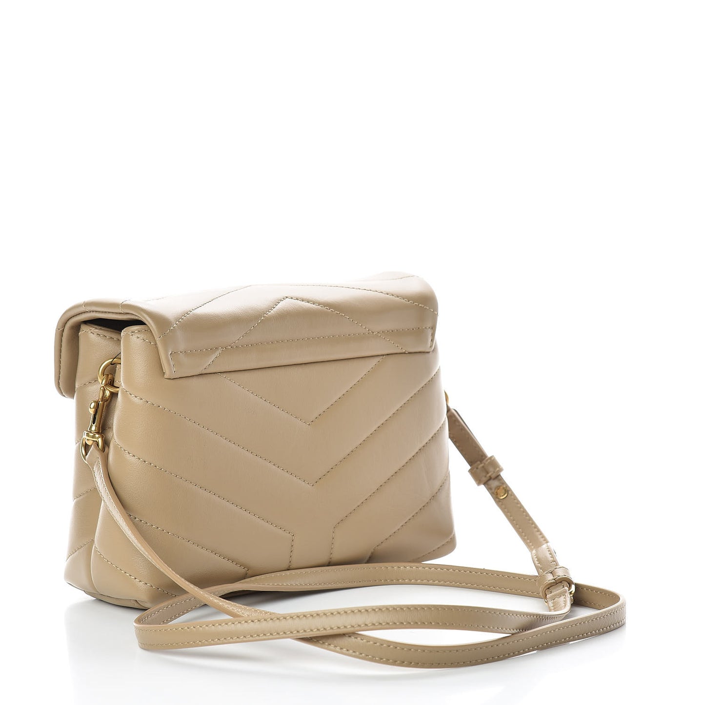 Calfskin Y Quilted Monogram Toy Loulou Crossbody Bag Latte