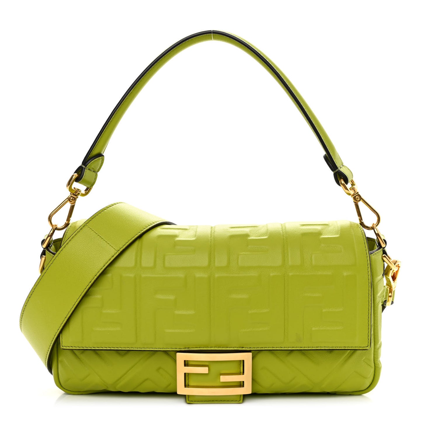 Nappa FF 1974 Embossed Baguette Wasabi
