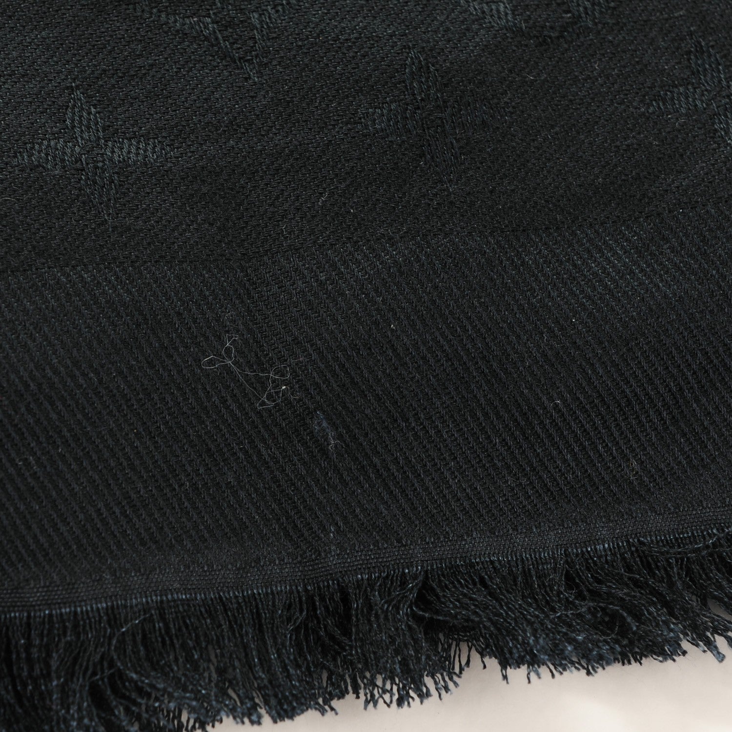 Louis Vuitton Silk Wool Monogram World Tour Shawl Black 6 of 8