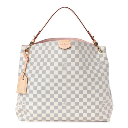Louis Vuitton Damier Azur Graceful MM Rose Ballerine 1 of 8