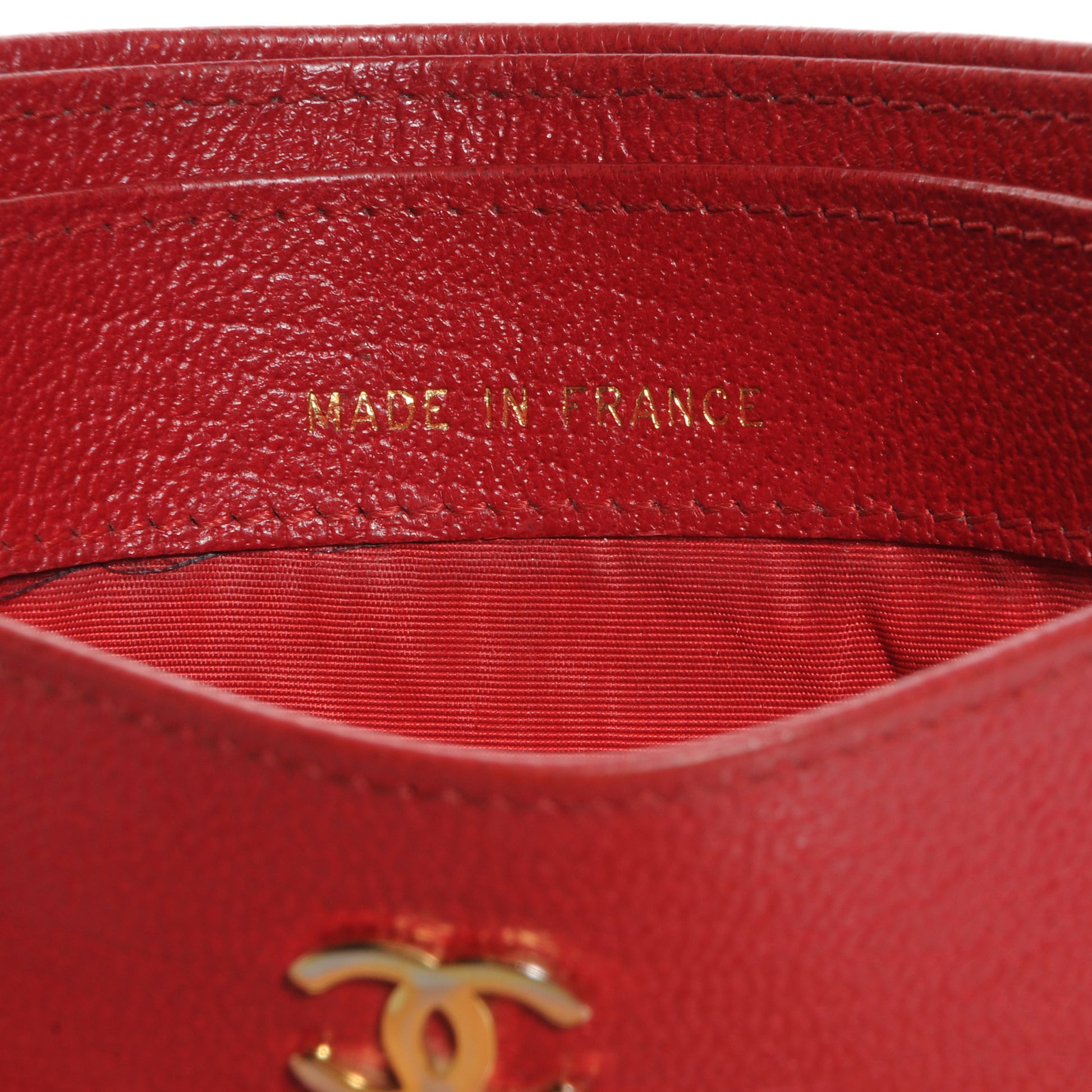 Chanel Chèvre Card Holder Red 6 of 9