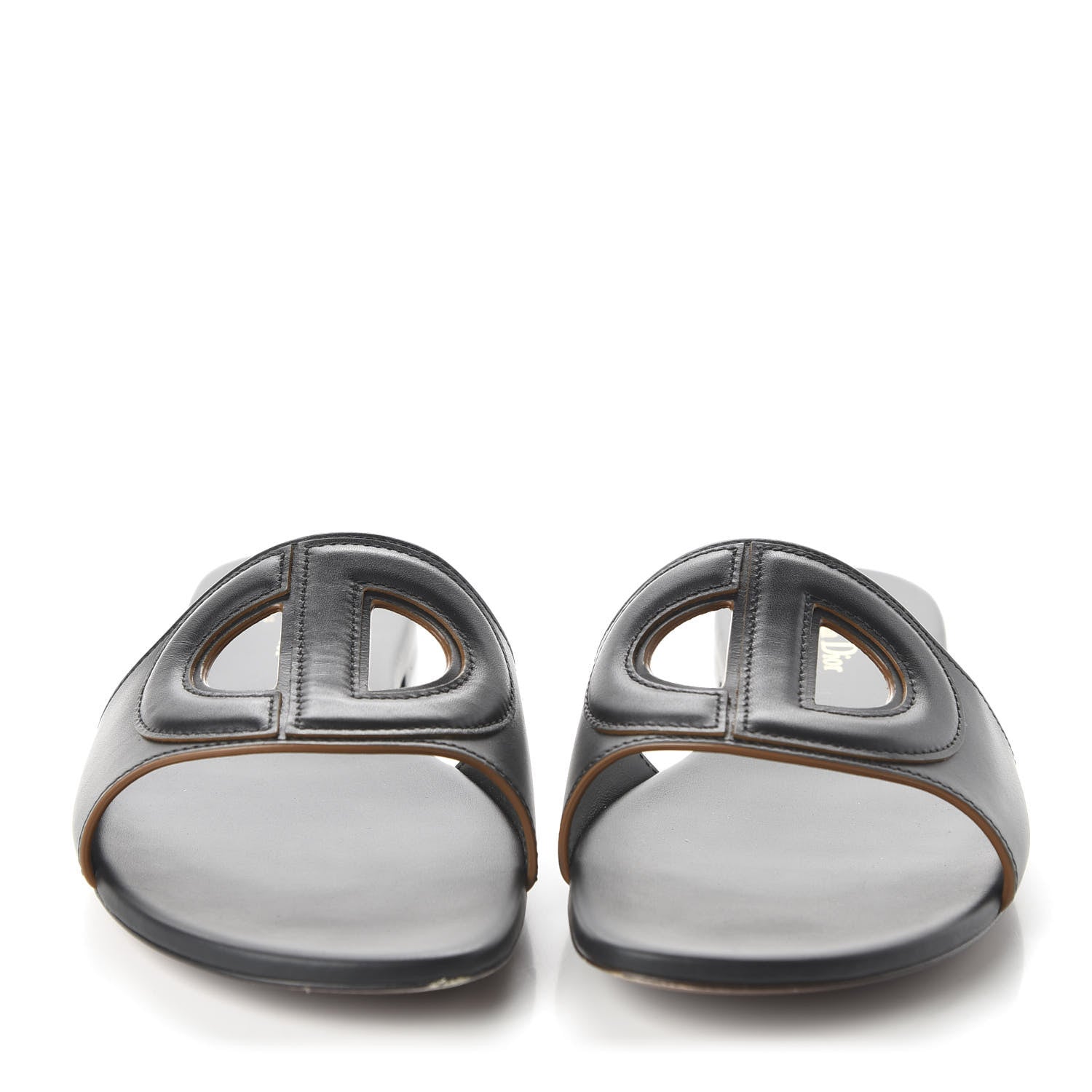 Christian Dior Calfskin D-Club Mule Sandal 41 Black 2 of 8