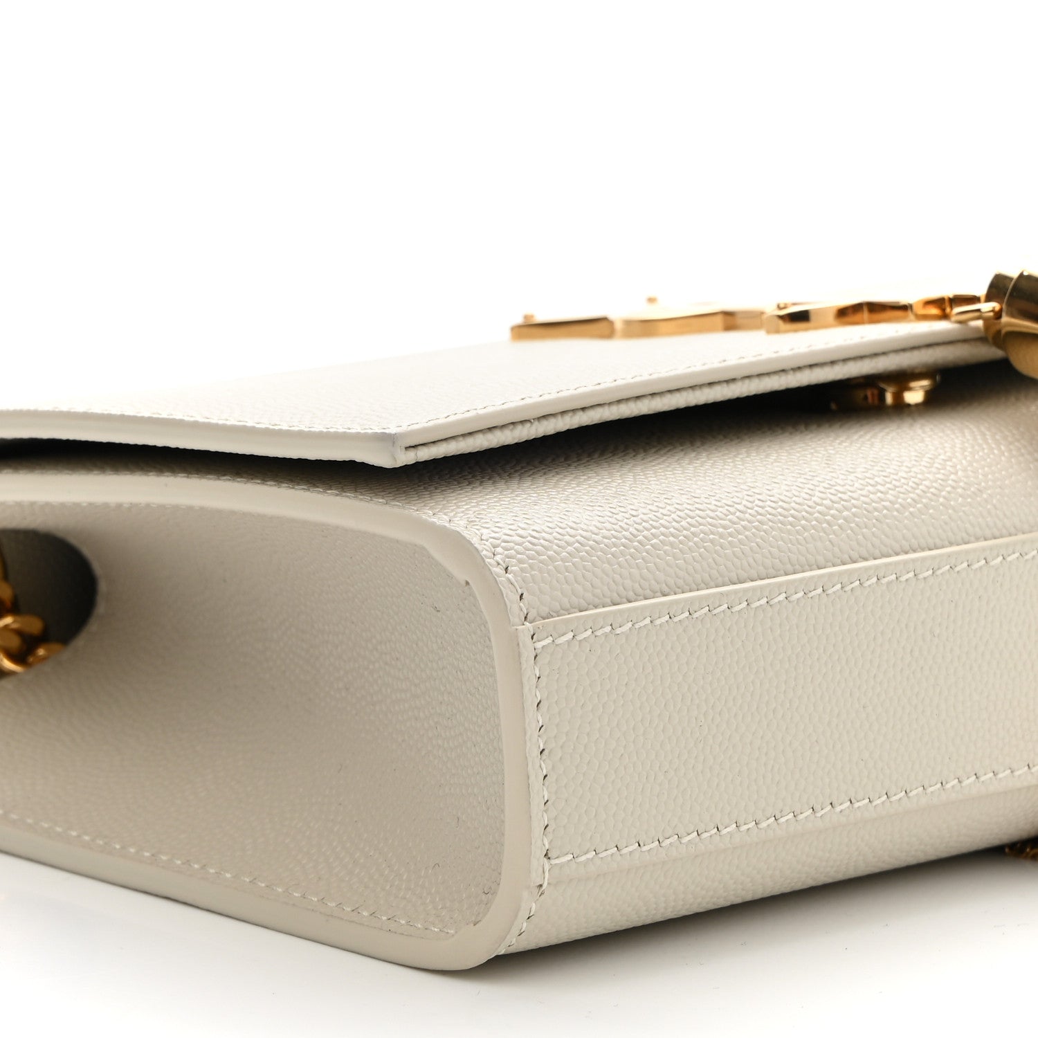 Saint Laurent Grain De Poudre Small Classic Monogram Kate Tassel Satchel Crema Soft 8 of 9