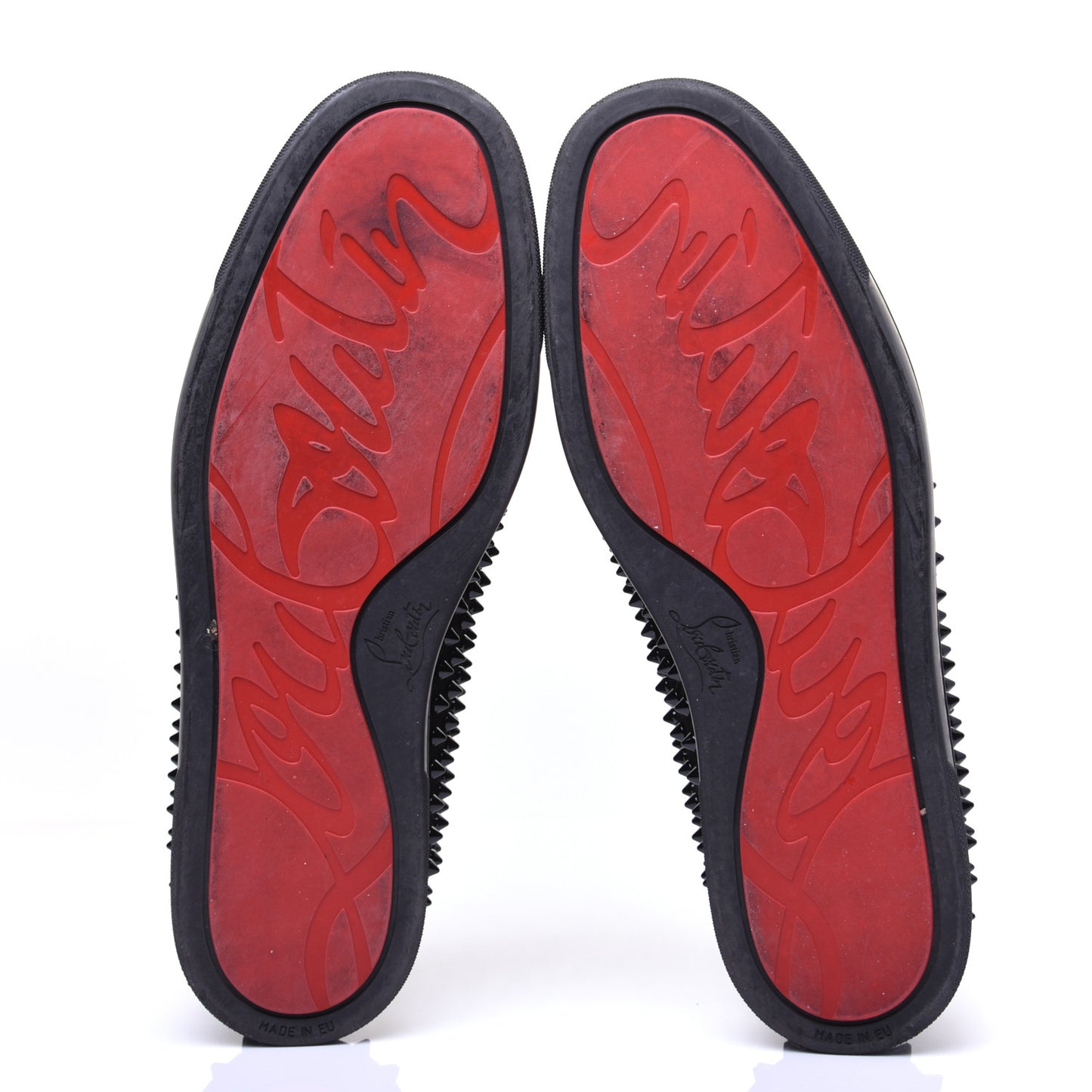 Velvet Spikes Mens Roller Boat Flats 44 Black