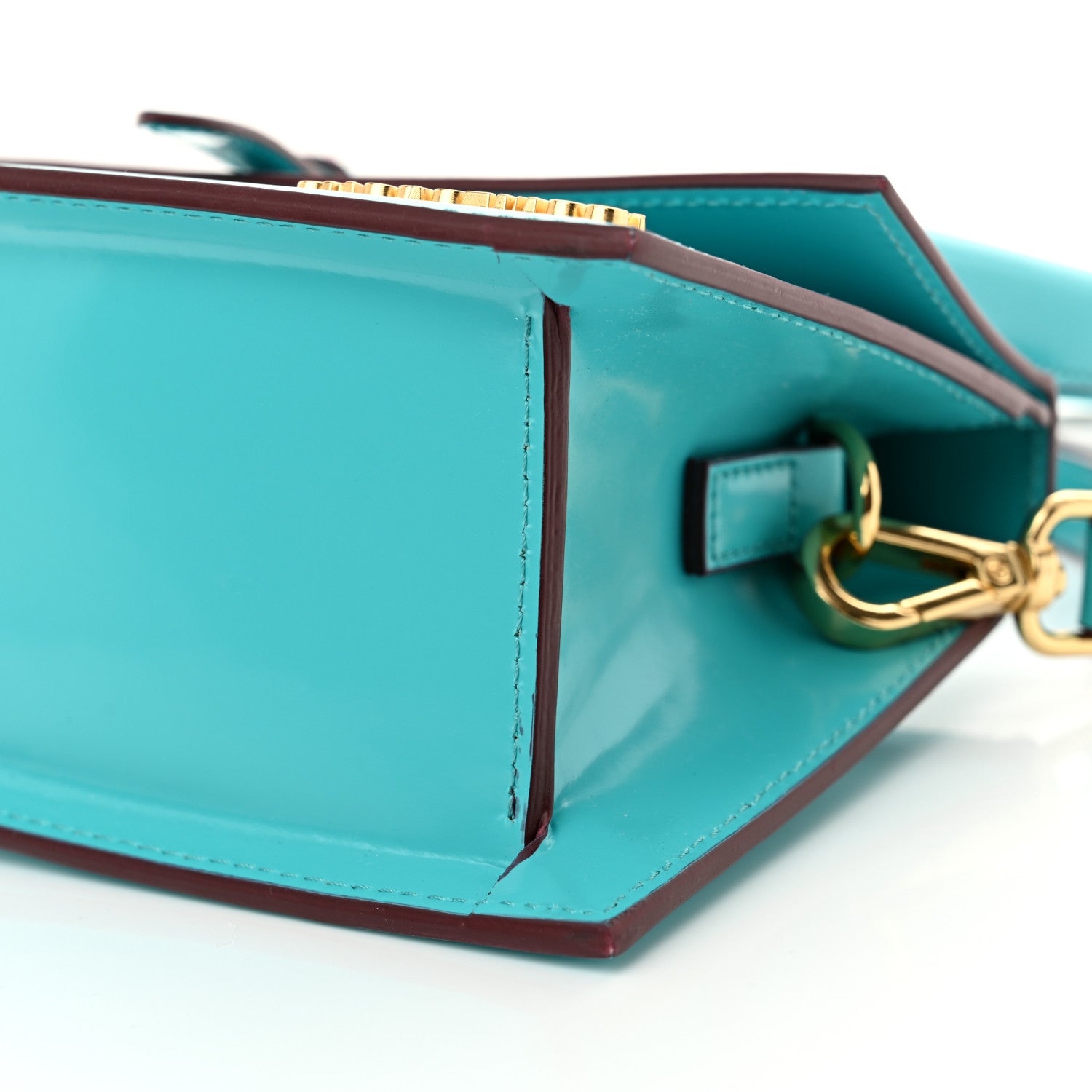 Jacquemus Smooth Calfskin Le Chiquito Boucle Moyen Turquoise 9 of 11