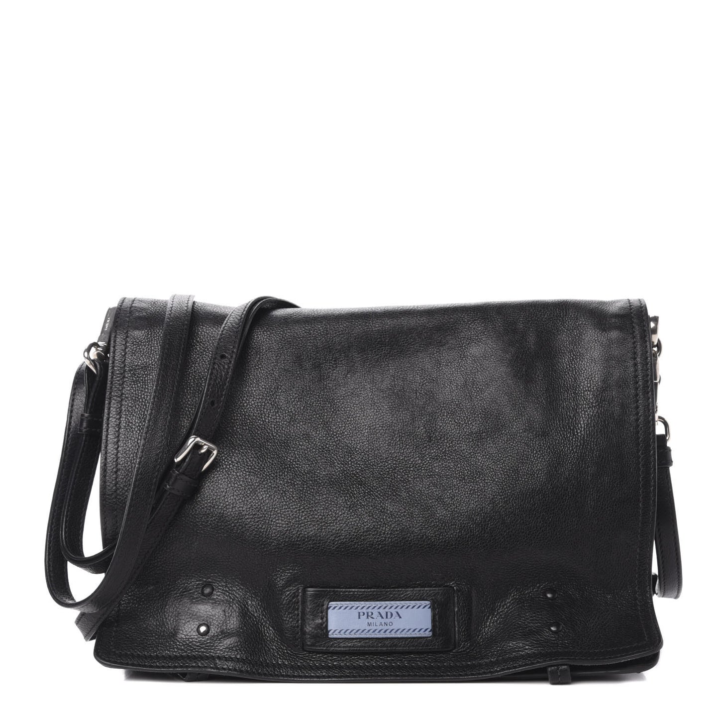 Glace Calf Etiquette Flap Black Astrale