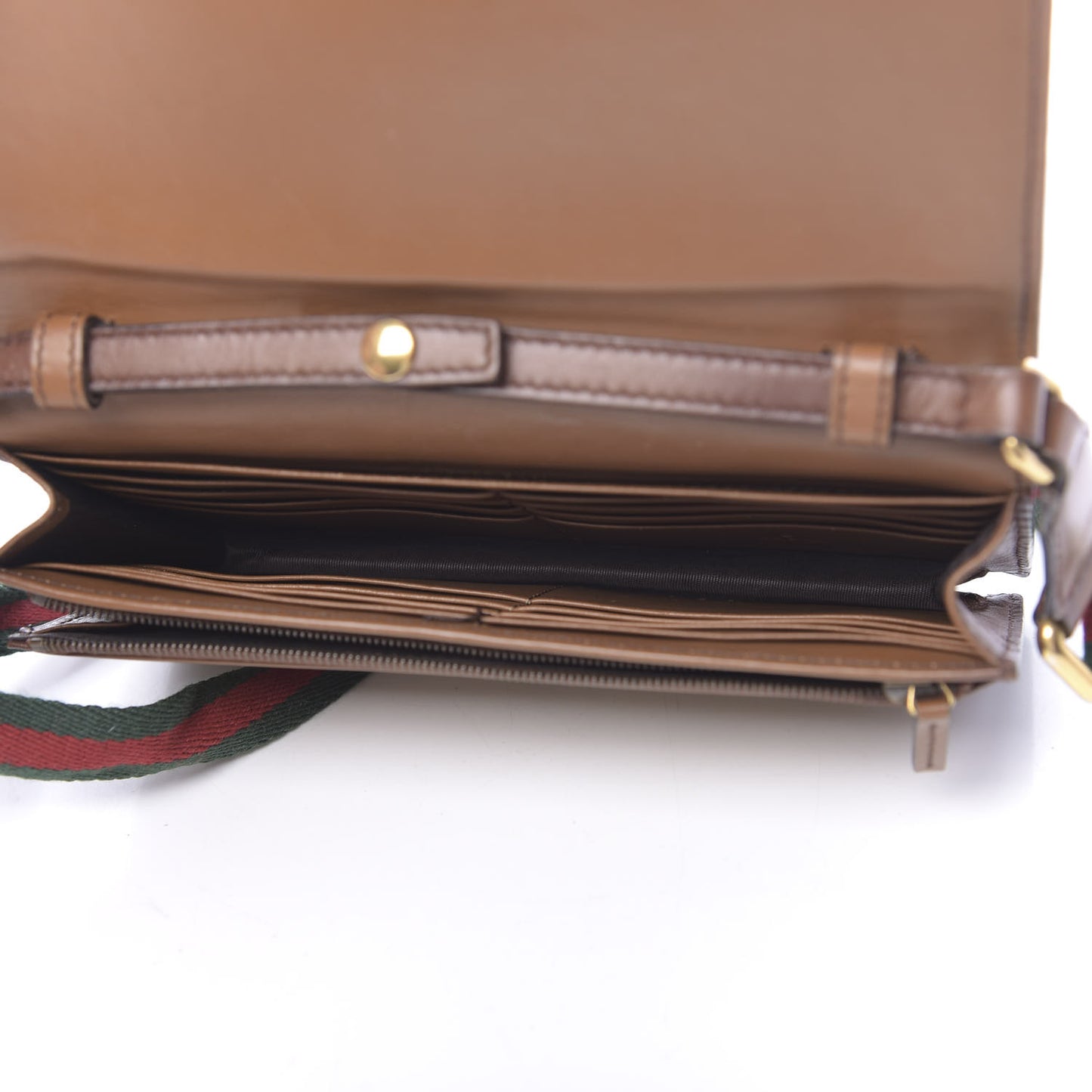 Monogram Lady Web Convertible Wallet Beige Cuir