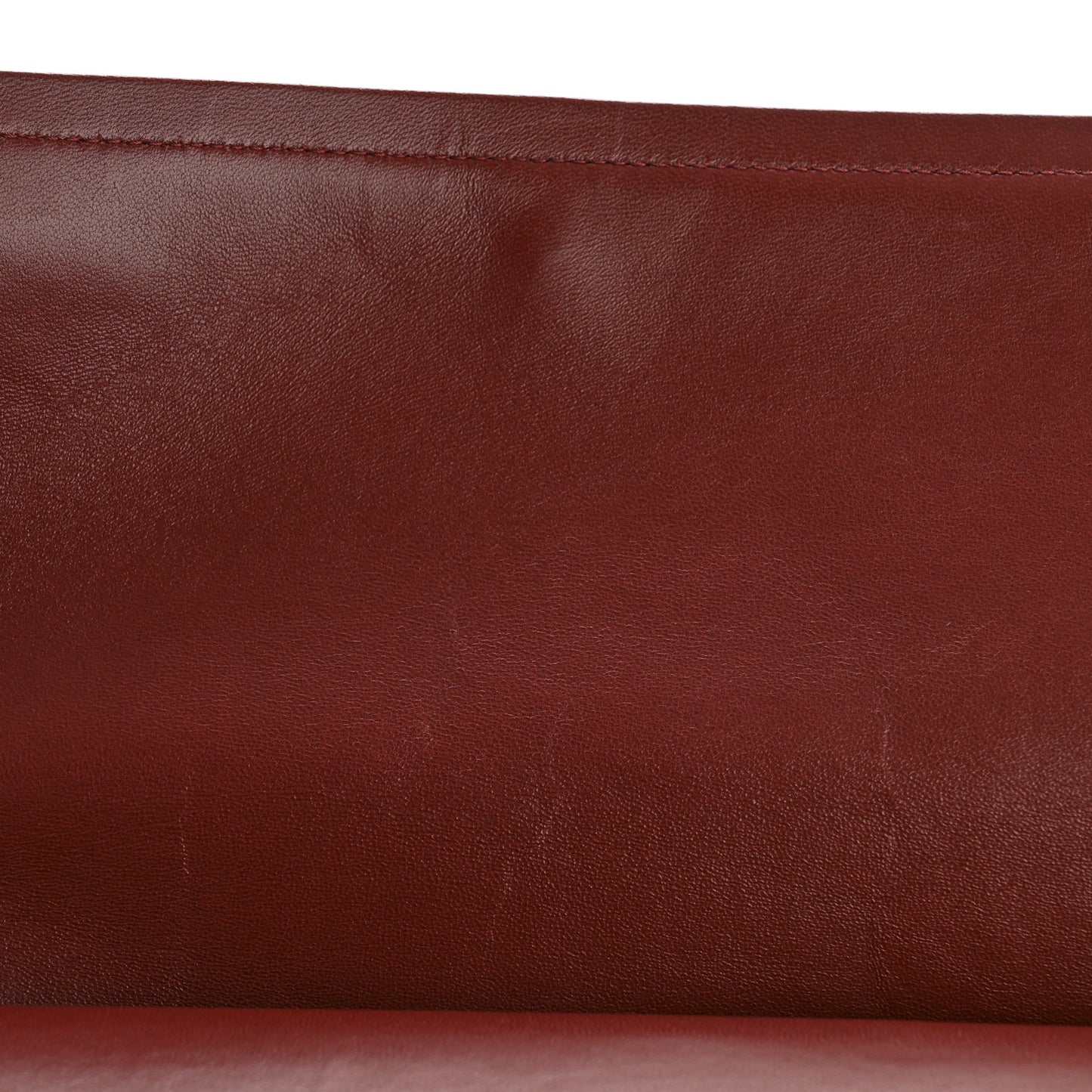 Lambskin Quilted Jumbo Double Flap Burgundy