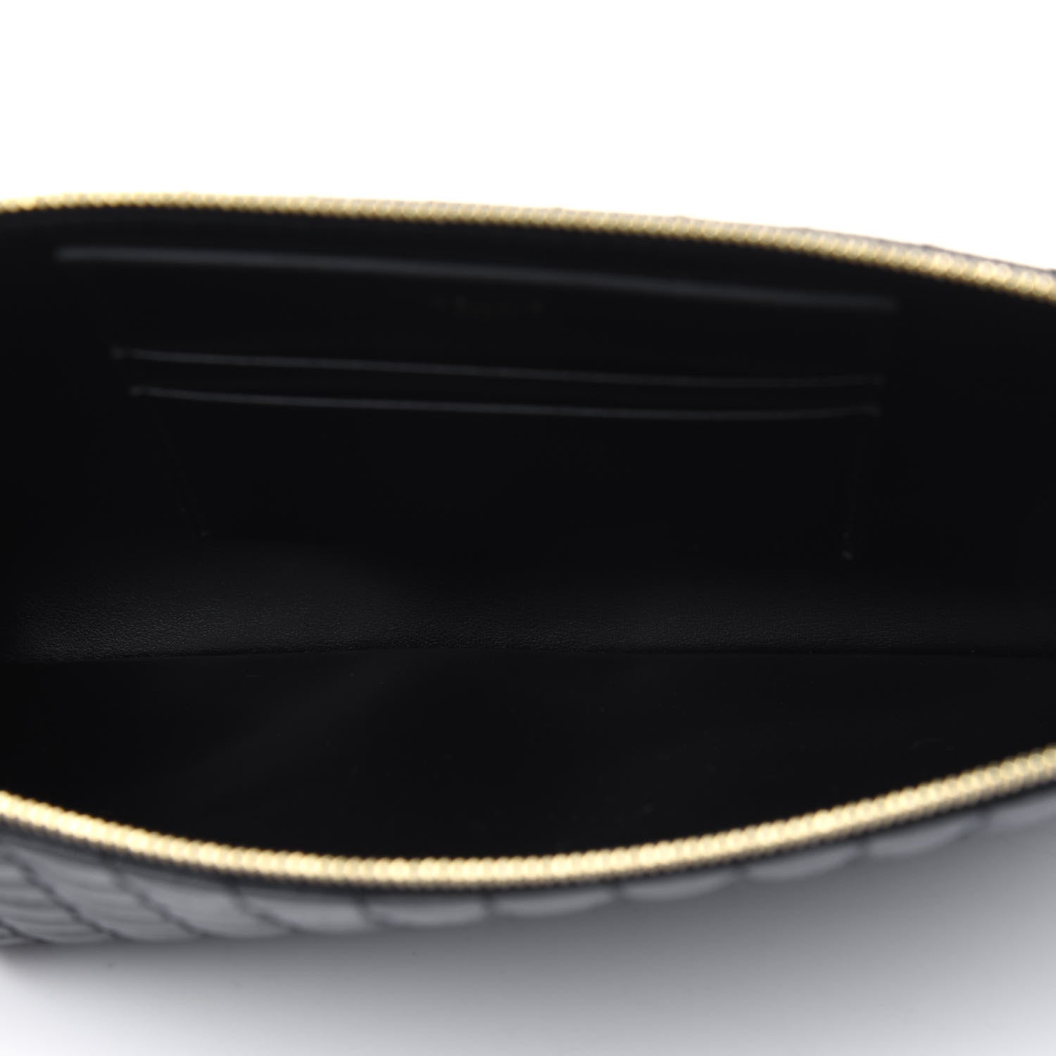 Celine Calfskin Quilted C Charm Pouch Black 3 of 4