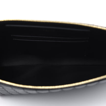 Celine Calfskin Quilted C Charm Pouch Black 3 of 4