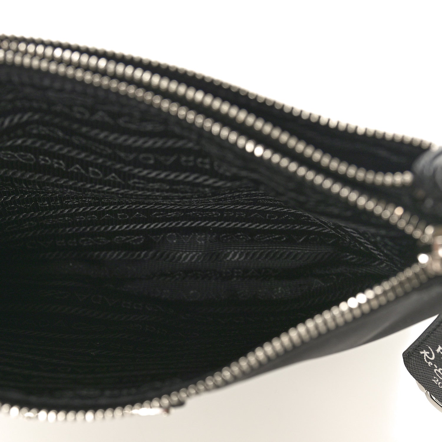 Prada Re-Nylon Saffiano Re-Edition 2000 Double Zip Crossbody Bag Black 5 of 13