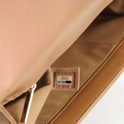 Chanel Iridescent Calfskin Quilted New Medium Boy Flap Beige 8 of 8