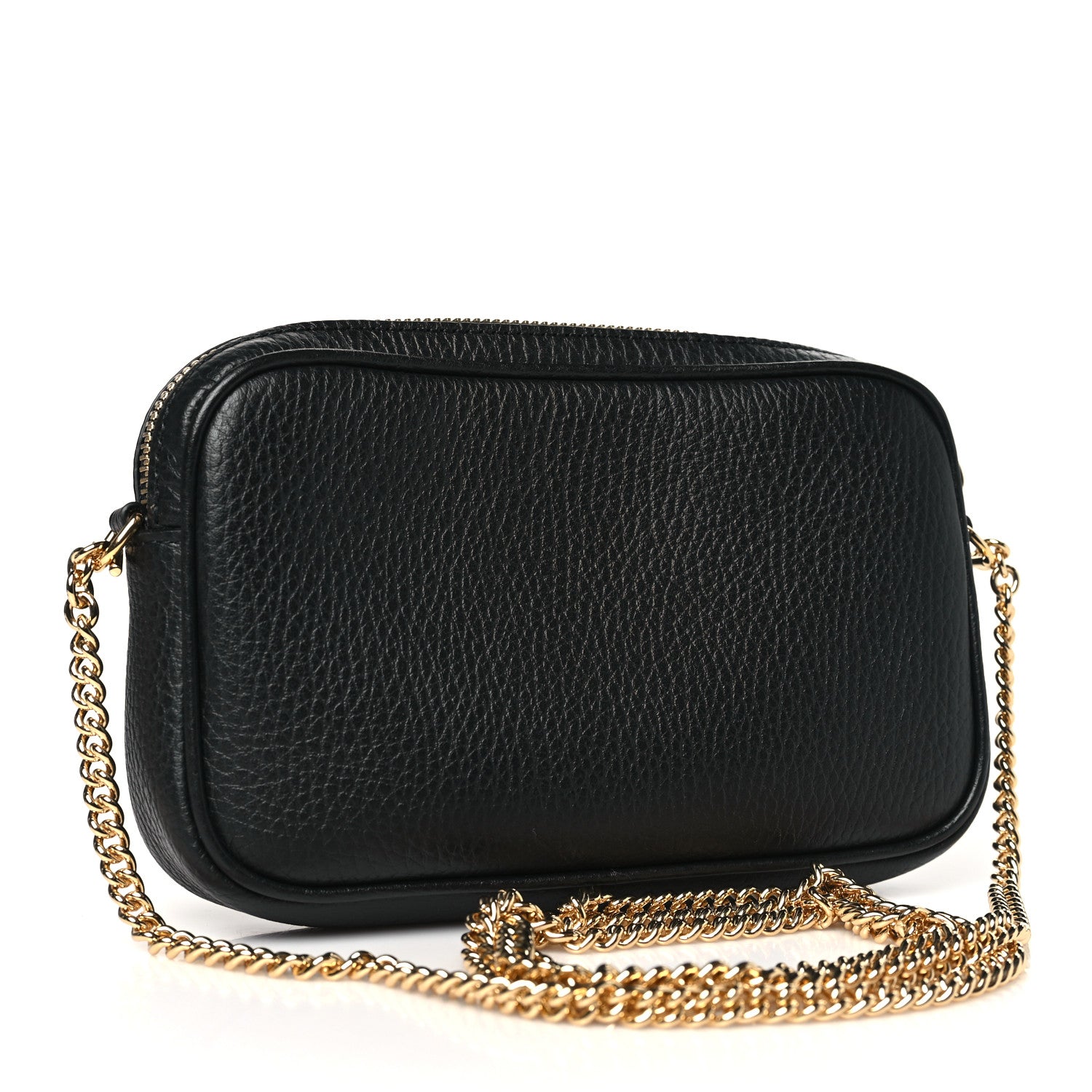 Gucci Dollar Calfskin Super Mini GG Marmont Chain Shoulder Bag Black 3 of 10