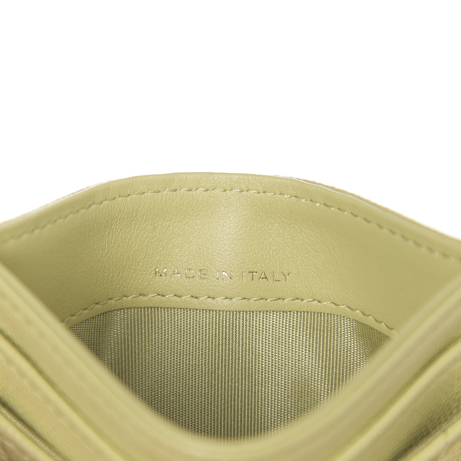 Chanel Caviar Quilted French New Wave Card Holder Light Green 6 of 8