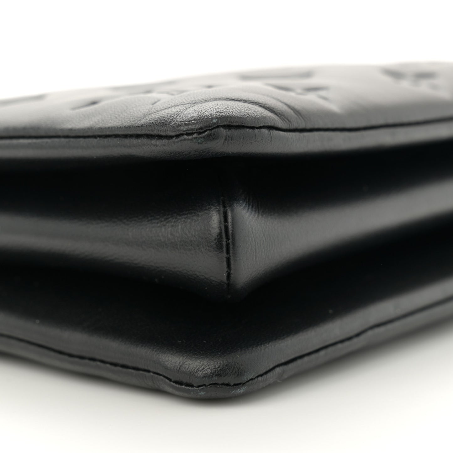 Lambskin Embossed Monogram Coussin BB Black