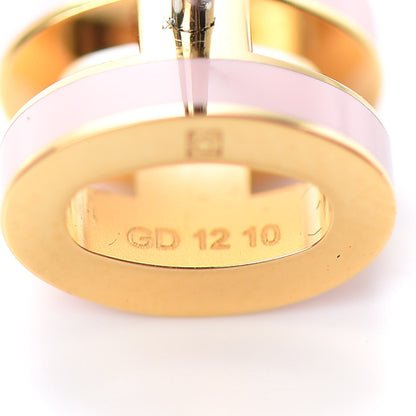 Hermes Gold Lacquered Pop H Earrings Rose Dragee 4 of 5