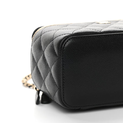 Chanel Caviar Quilted Small Vanity Case With Chain Black 8 of 9
