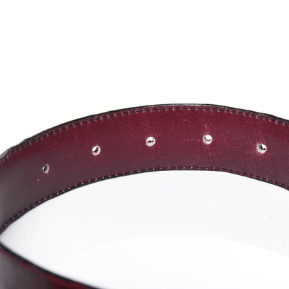 Chanel Crocodile Belt 75 30 Burgundy 7 of 12