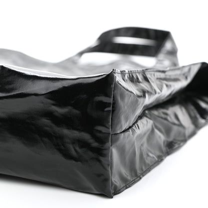 Gucci Patent Canvas Frame Logo Vertical Tote Black Crop 11 of 11