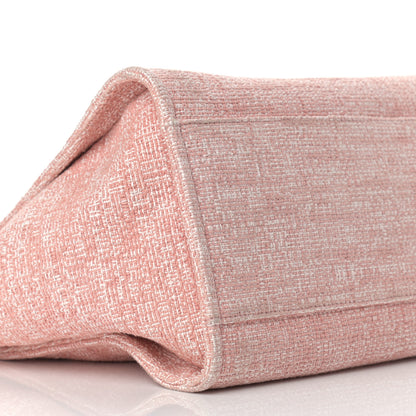 Chanel Straw Lurex Medium Deauville Tote Pink 7 of 10