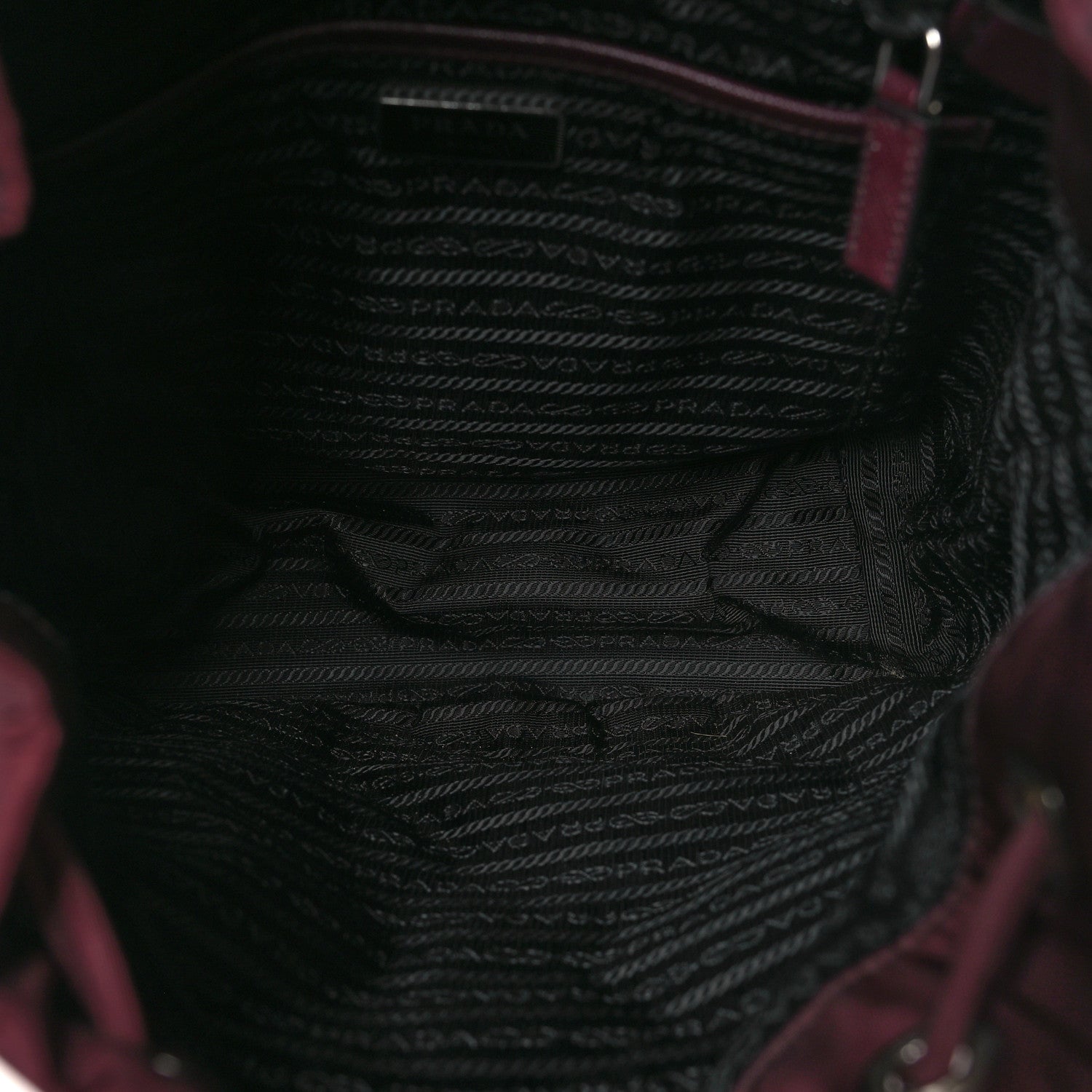 Prada Nylon Vela Small Backpack Bordeaux Black 5 of 10