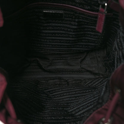Prada Nylon Vela Small Backpack Bordeaux Black 5 of 10