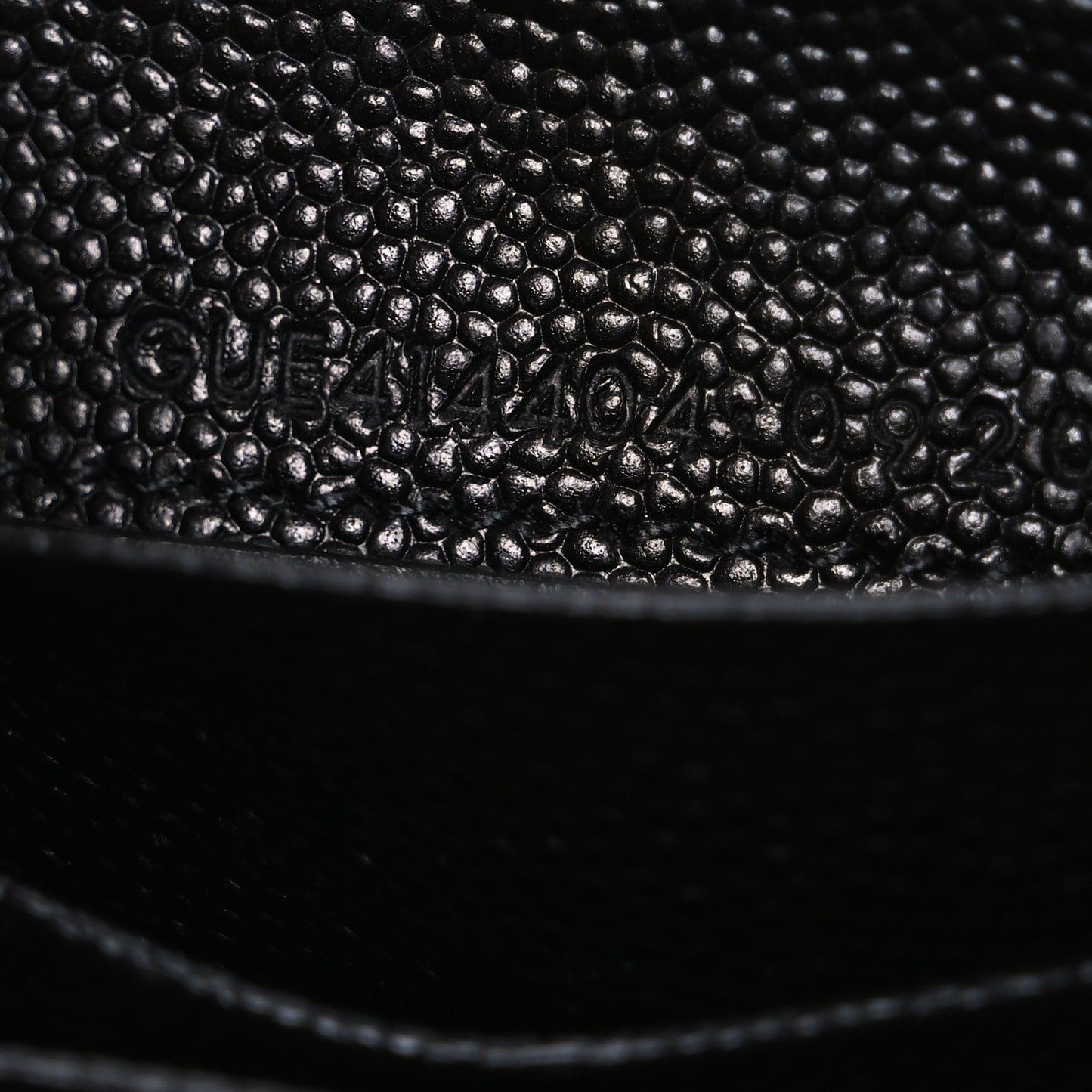 Grain De Poudre Matelasse Chevron Small Monogram Envelope Wallet Black